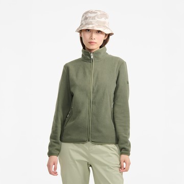 AIGLE 女 短刷毛保暖外套｜AG-FAZ42A070 綠色(女外套 保暖外套 刷毛衣 刷毛外套)