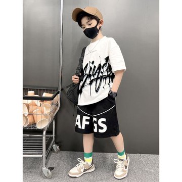 男童夏裝短袖t恤2025新款大童男孩夏季童裝上衣帥氣9兒童衣服純棉