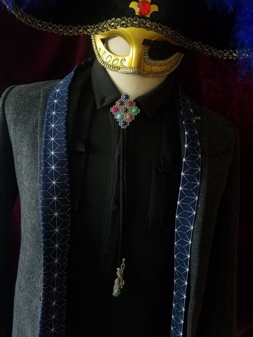 多彩瑪瑙石保羅領帶領結天然石bolo tie領帶