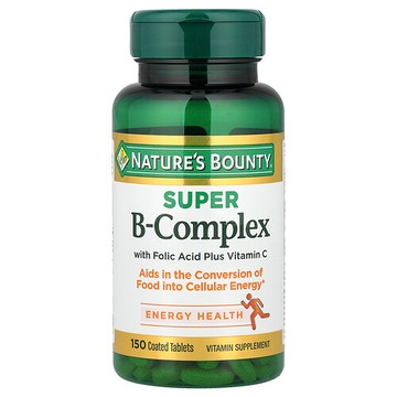 Nature's Bounty, Super B-Complex，含葉酸和維生素C，150片