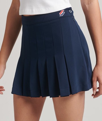 Superdry Women's Women's Code Essential Tennis Skirt Navy / Deep Navy - Size: 16 Size: 12