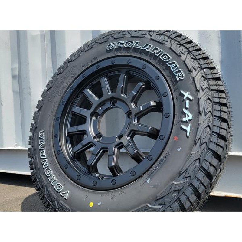 5月入荷 ジムニー JB64 JB23 タイヤ ホイール 4本セット ヨコハマ ジオランダー X-AT 195R16 ホワイトレター 16インチ BDX08