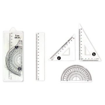 I am okay 盒裝三角定規尺四件組