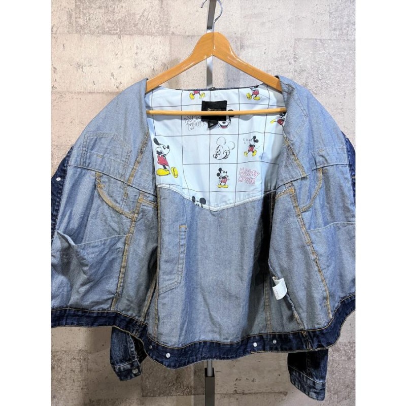 美品 スペイン Desigual X Disney ミッキーマウス デニムジャケット L