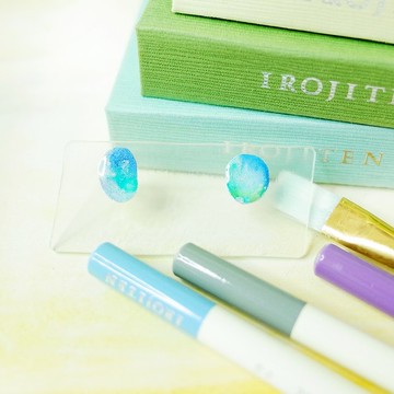 節氣 大暑 手繪貼耳耳環 耳針/耳夾