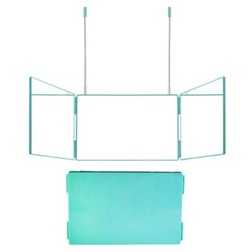 【三面高清】化妝鏡 LED化妝鏡 摺疊鏡 梳妝鏡 便攜鏡 三折鏡 可伸縮掛鉤 360度旋轉 亞克力鏡面 亞馬遜爆款 宿舍家用旅行