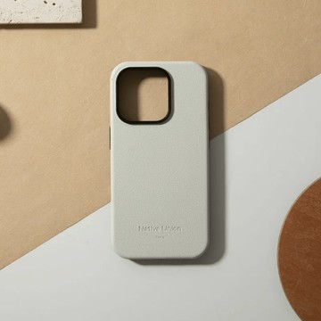 ACTIVE iPhone16/Pro/Pro Max 輕盈皮革系列手機殼-岩白 iPhone16 Pro Max