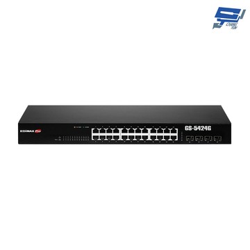 昌運監視器 edimax 訊舟 gs-5424g 24埠 gigabit 智慧型網管高速網路交換器