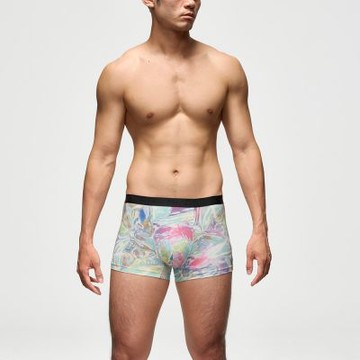 Mr.DADADO-時尚系列 M-LL果凍質感 合身平口內褲-科技纖維(透藍色)GHM601D3