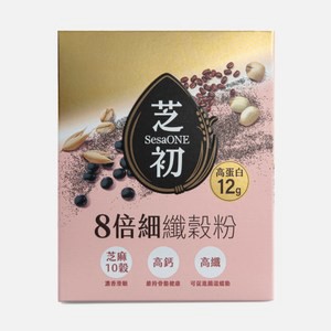 芝初8倍細高蛋白纖穀粉-微甜芝麻10穀(25gx10包/盒)