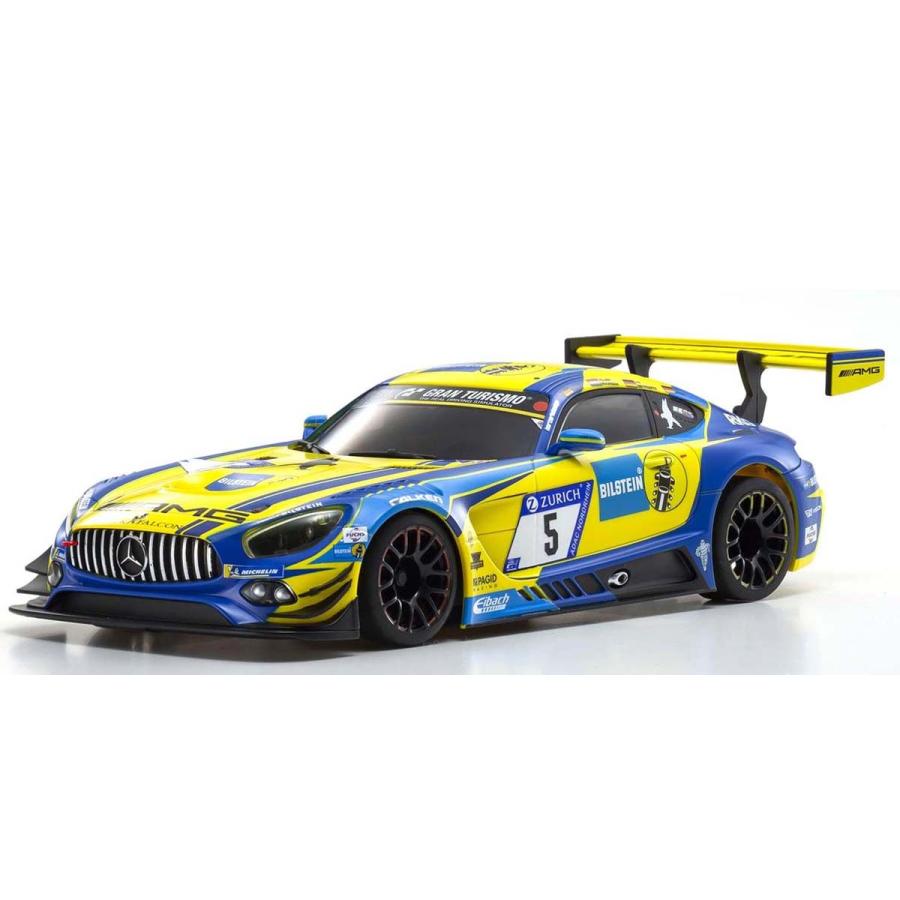 新品同様 京商 ブルー GT3 AMG メルセデス MR03W-MM ASC ミニッツボディ ホビーラジコン