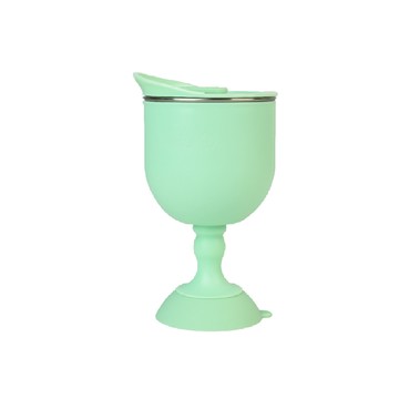 美國little.b - 316雙層不鏽鋼三用學飲杯-小芽綠-重量:125g 容量:200ml