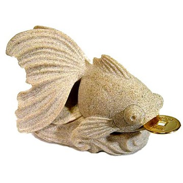 雕塑大師陳德隆【自在有餘】自在有魚 魚躍龍門 銹石塑-限量1680個  附原作証明