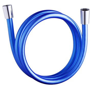 防纏繞淋浴PVC防爆軟管 PVC PEX材質 口徑約2cm 科技銀/香檳金/寶石藍/蜜桃粉色  1.5m