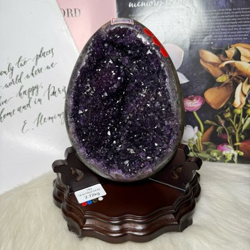 🫵🏻最頂烏拉圭 紫水晶恐龍蛋晶洞ESPa++✨2.72kg❤️綠幽靈瑪瑙 紫水晶簇花 口寬洞深 水晶洞 晶洞 A0848