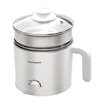 THOMSON 湯姆盛 雙層防燙帶蒸籠美食鍋，304不鏽鋼，防火阻燃底座  TM-SAK43