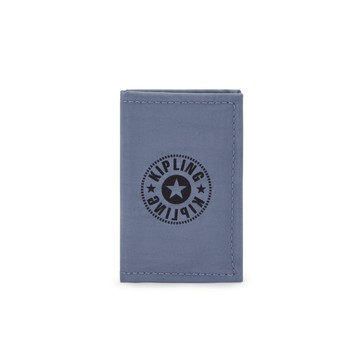 岩石藍拼接輕巧翻蓋錢包-ITTA