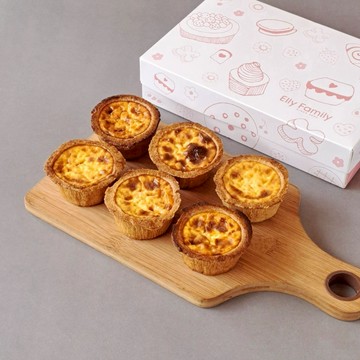 ［快速出貨］【艾立蛋糕】法式冰淇淋蛋塔禮盒-原味(6入/盒)