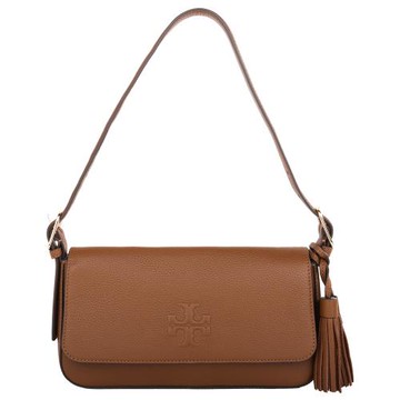TORY BURCH  THEA 荔枝紋皮革手提肩背包(深駝)