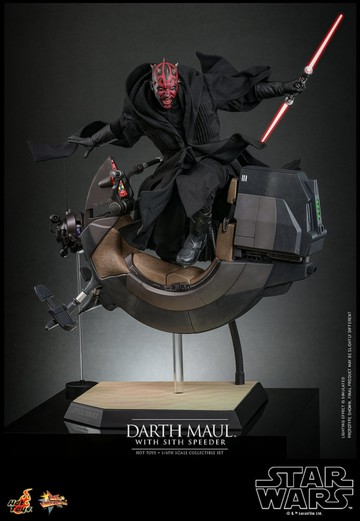 HOT TOYS MMS749B 星際大戰首部曲：威脅潛伏 達斯魔 & 西斯飛行車 套裝組 特別版 (直營限定)