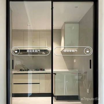 🔥高品質好物🔥ins風貼紙廚房門玻璃貼紙客廳防撞貼靜電窗貼廚房推拉玻璃門裝飾 B680