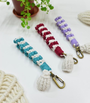 蝴蝶結手機掛繩附小海螺