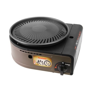 IWATANI 日本圓型無煙燒烤磁式瓦斯烤爐-1.0kW-咖啡色(CB-SLG-1)