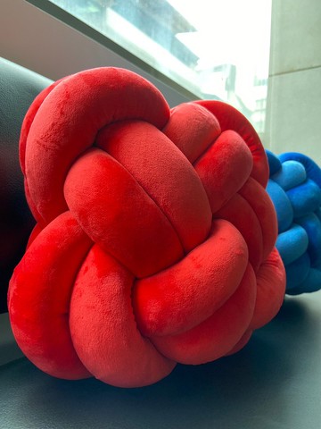 造型抱枕 - 如意結抱枕 - 紅色 - 圓形可做坐墊靠背或枕頭