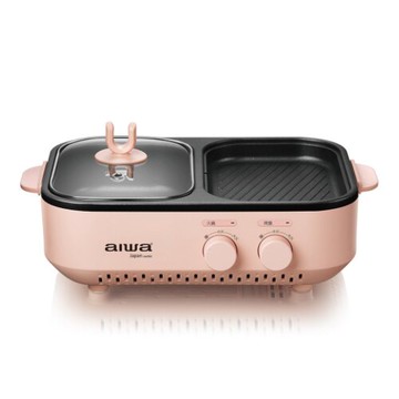 AIWA 愛華 火烤兩用爐(櫻粉色) / 台 AI-DKL01【APP滿額下單10%點數(單一帳號最高5000點)】1/31止