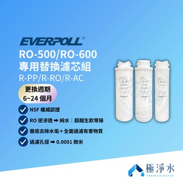 【EVERPOLL 愛科】RO-500｜RO-600｜HS-400G 專用替換濾芯組 R-PP｜R-RO｜R-AC
