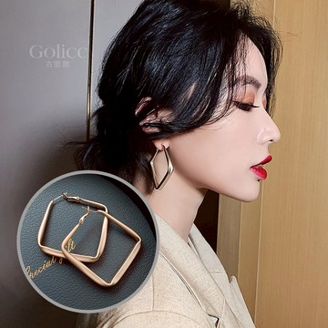 【Golicc】 金色素圈大耳環