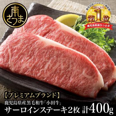 ふるさと納税 南さつま市 鹿児島県産黒毛和牛「小田牛」  サーロインステーキ 計400g(約200g×2