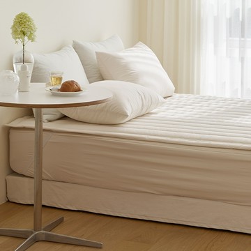 Matilla Doze 60支高密度純棉固定帶床墊  Queen Size  奶油色