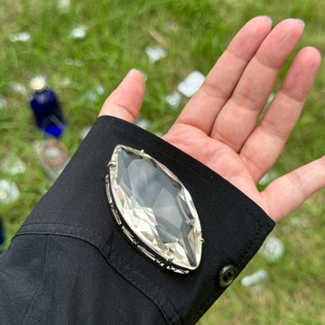 2026端午能量 淺黃水晶 巨無霸大項鍊   馬眼形 旺財 自信 五行補土 天然晶礦項鍊 925純銀 S25AT27-100