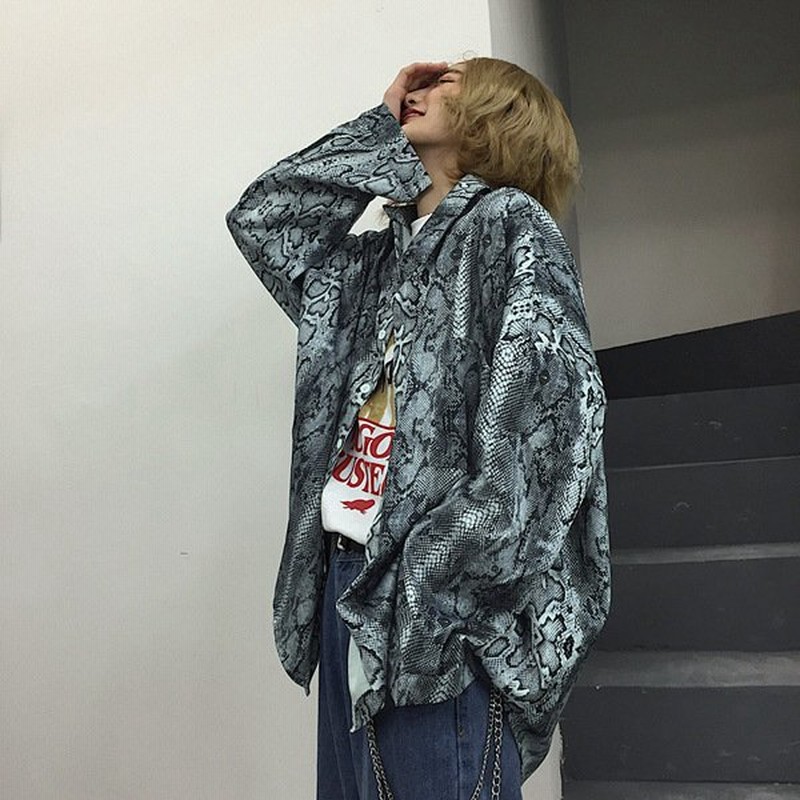 即納あり 柄シャツ パイソン柄 ヘビ柄 プリント 長袖 シャツ トップス ダンス 衣装 ヒップホップ コスチューム 韓国ファッション 大きいサイズ 個性的 服 通販 Lineポイント最大0 5 Get Lineショッピング