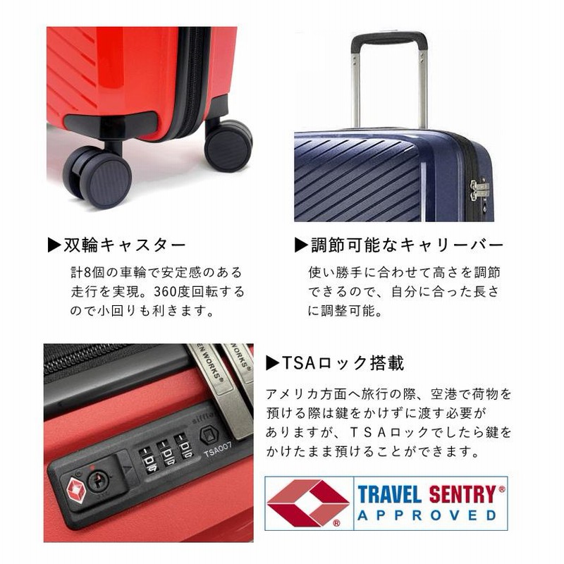 siffler シフレ スーツケース GRE2081-S 機内持込対応 超軽量 35L 2泊