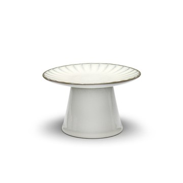 比利時Serax｜INKU高腳蛋糕盤．S．白