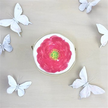 全新 Bloom Flower Circle 小袋花痴圖案紫粉紅