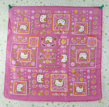 【震撼精品百貨】Hello Kitty 凱蒂貓~方巾-限量款-粉桃花