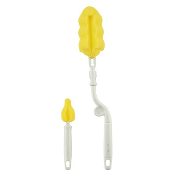 Simba 小獅王辛巴 超柔無垢海綿旋轉奶瓶刷組 奶瓶刷 + 奶嘴刷  1組  sponge type yellow (style)