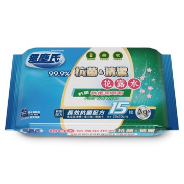 無塵氏 花露水拭拖兩用布 15張  1個  30 x 20cm