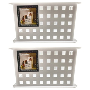 KEYWAY 聯府 中格格收納籃 3.5L  224 x 175 x 129mm  白色  2個