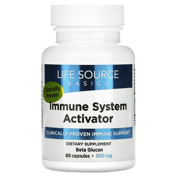 Life Source Basics (WGP Beta Glucan), 免疫系統支援膠囊，500 毫克，60 粒裝