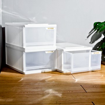 Mr.box 中純白單層收納櫃19L(3入) 【652041】免運