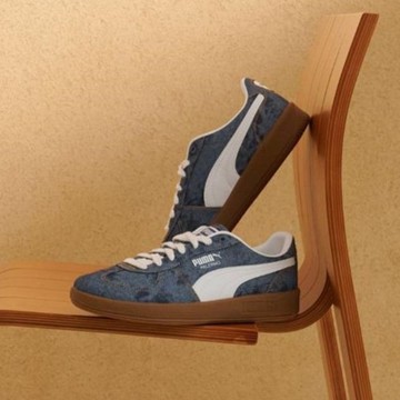 PUMA 休閒鞋 PALERMO DENIM 深藍 牛仔布 焦糖底 復古 男女 40841801