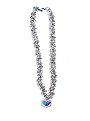 Hologram Heart Byzantine Necklace #93