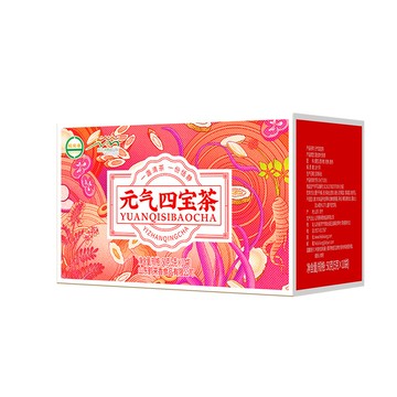 ✨臺灣出貨🔥元氣四寶茶5克*10袋獨立包裝黃芪黨蔘麥冬西洋蔘人蔘中藥材袋泡茶 補氣養陰 溫潤平補 適合熬夜加班 易疲憊人
