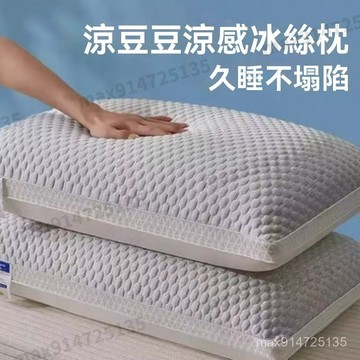 枕芯夏季涼豆豆枕護助睡眠枕頭芯一對2個裝枕頭夏天冰絲涼感枕芯 純色冰絲 涼感枕芯 學生枕宿捨 冰絲涼感枕芯 護頸枕頭