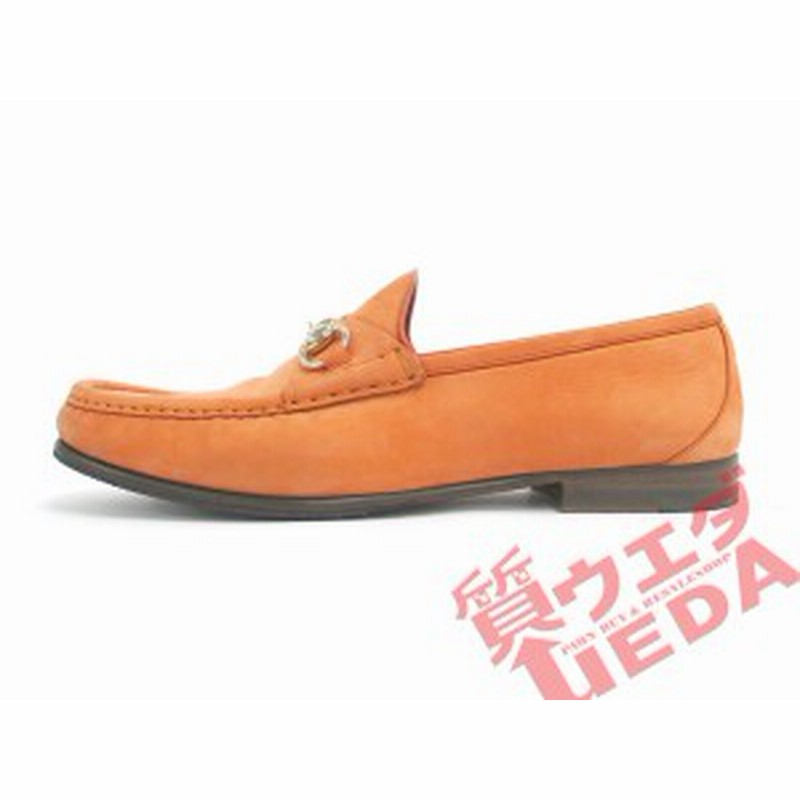 名古屋 グッチ ホースビット ローファー レザー ヌバック オレンジ メンズ 1953ライン メンズ 8 27 0cm 美品 通販 Lineポイント最大1 0 Get Lineショッピング