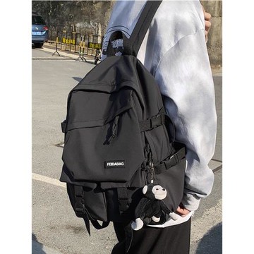 韓版初中高中生書包男ins潮酷校園雙肩包女大學生簡約大容量背包